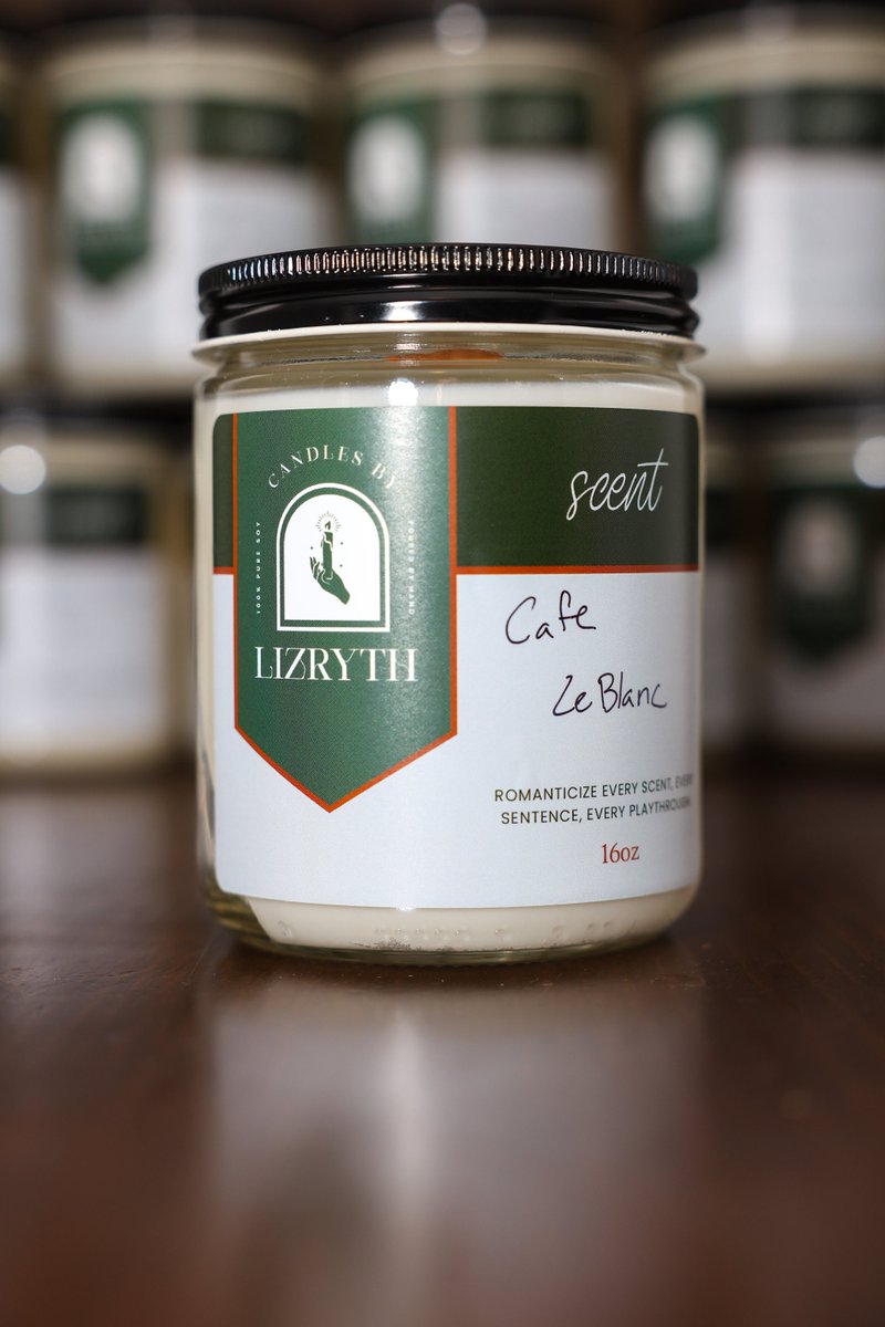 Lizryth's tweet photo. We're back in stock! Love the smell of coffee but don't drink it? Want your house to smell like a bustling cafe? Cafe Leblanc ~ Crackling Wood Wick Soy 16oz Container Candle https://t.co/zKOjBCEiTe #soy #woodwick #persona #coffee #coffeehouse https://t.co/Dx1fDBuxP5