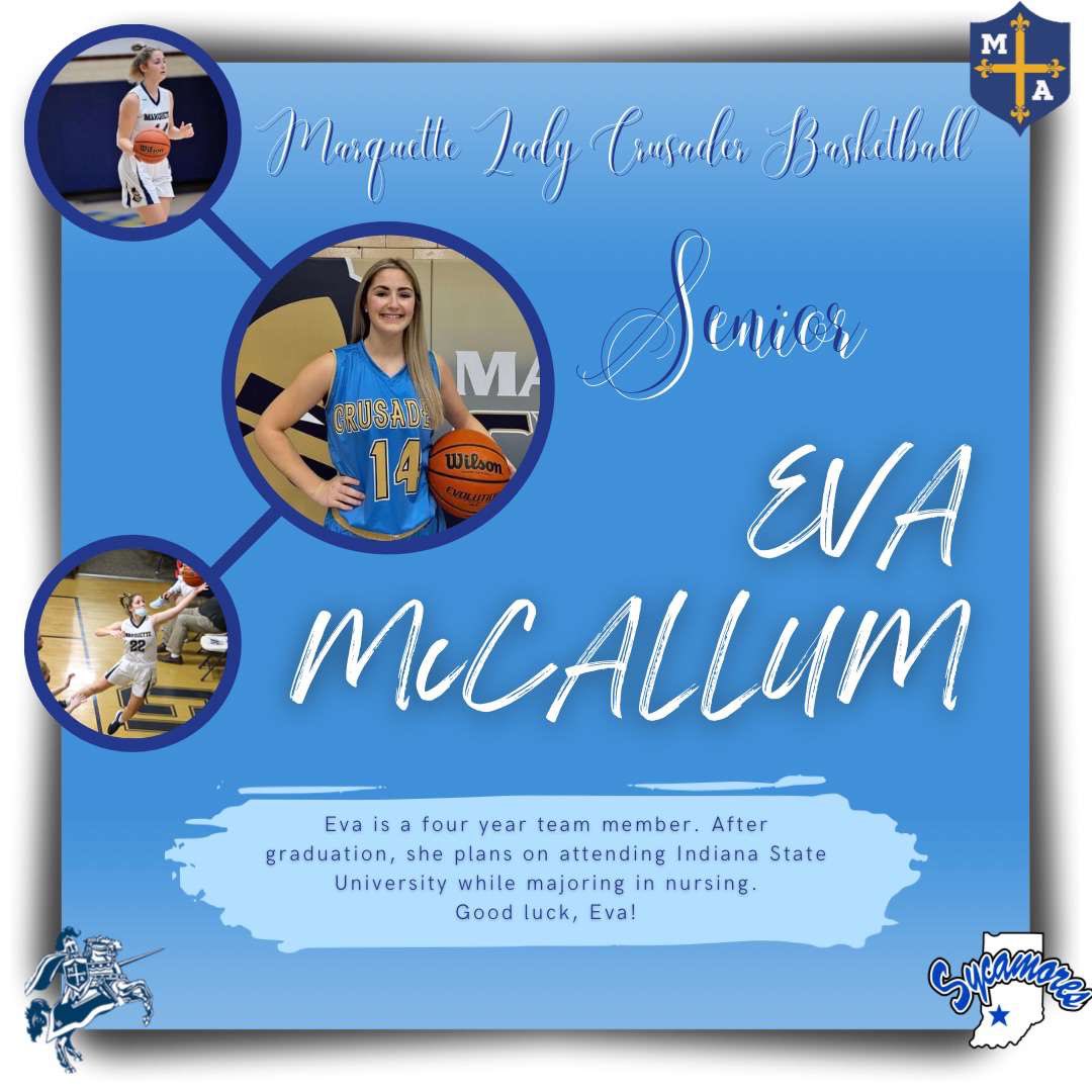 Senior Night tonight! 
@ Bader honoring Eva McCallum