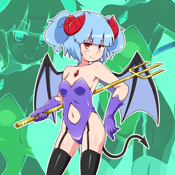 おまけ:デビルにとりの元絵
透過素材そのままだとアレなので適当に背景付けました 