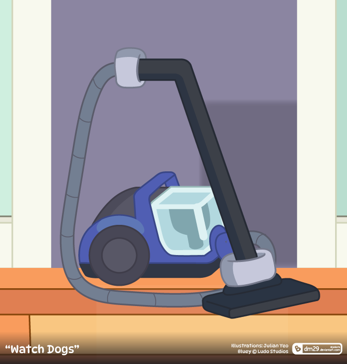 judacris's tweet photo. Cheeky children get to spend the afternoon with Mr. Vacuum Cleaner. #Bluey https://t.co/A6FrswDbcg