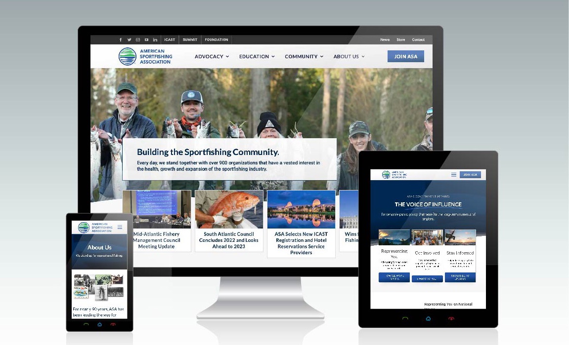 ASAFishing's tweet photo. Have you checked out the new https://t.co/cfL25sPBPb? Learn about our advocacy efforts and current issues, take advantage of our educational materials and get involved with the sportfishing community! #ASAWorksForYou #KeepAmericaFishing #BuildingTheSportfishingCommunity https://t.co/ZPh5pVZ5vB