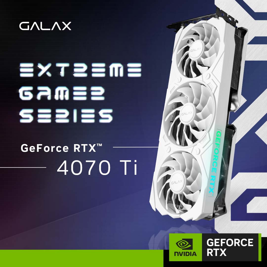 galaxyus's tweet photo. This year is packed with lots of amazing looking new titles😍! What’s that one game that you wish to get an upgrade for? 
GALAX GeForce RTX™ 4070 Ti Extreme Gamer 👉 https://t.co/25rJuqwrkQ 
#GALAX #GALAXgaming #pcgaming #PC #GeForceRTX4070Ti #EXGamer #GeForceRTX40series https://t.co/G1E5DbkSli