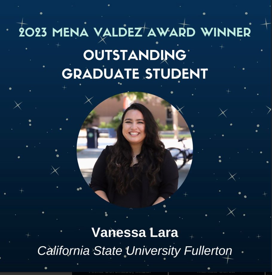 tweetinglavoz's tweet photo. (1/4) On behalf of the NASPA Latinx/o/a Knowledge Community, we'd like to congratulate the 2023 Mena Valdez Award Recipients! All award recipients will receive recognition at the LKC 20th Anniversary Celebration &amp; Mena Valdez Awards Ceremony! https://t.co/BGlzXlmori