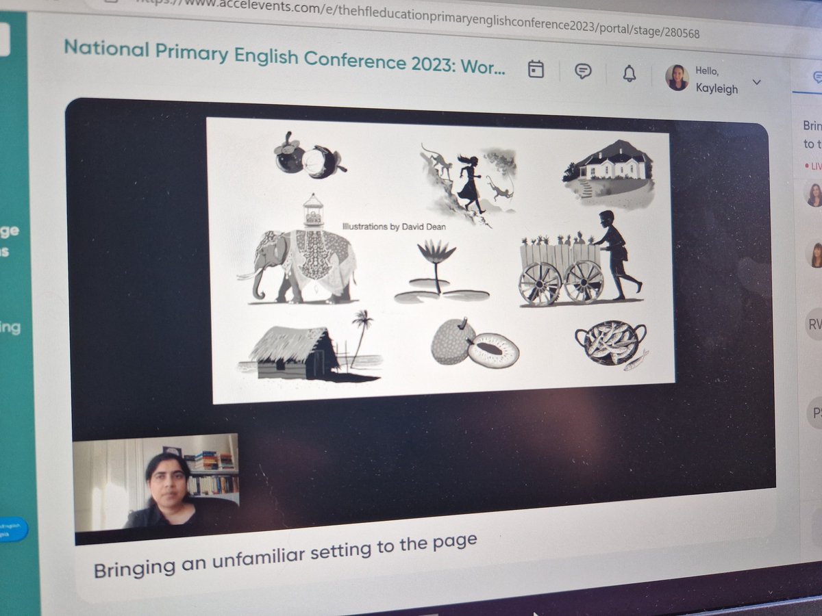 Kaykaymv_'s tweet photo. I'm hooked! 📚 Author @NizRite talking about how providing readers with unknown words can provide rich, enthralling learning experiences and develop powerful imagery and curiosity about unfamiliar settings. 😍 🌍  👌 #WordUtopia @HertsEnglish https://t.co/jX4iNXSI22