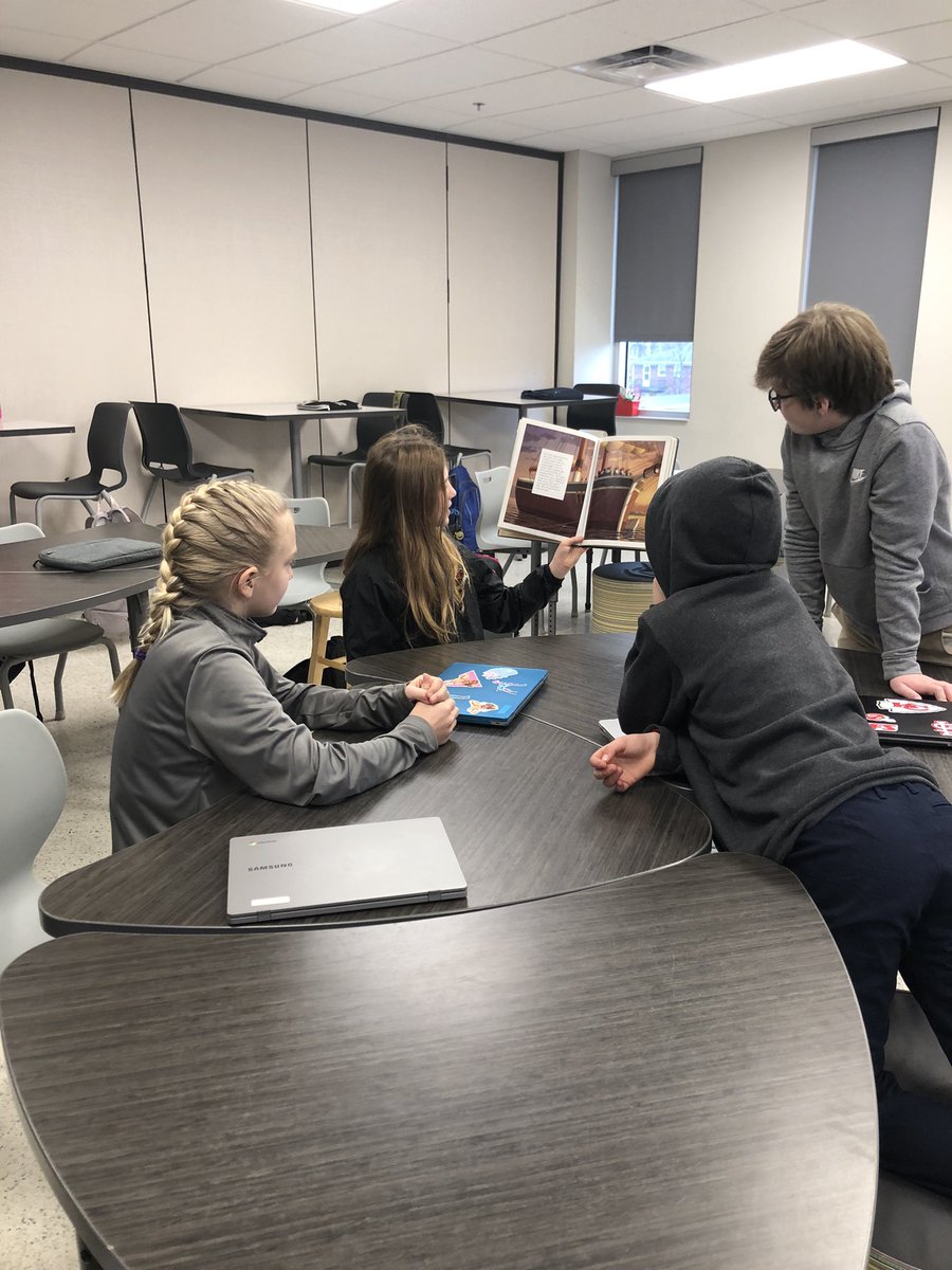 CCLSKBrown's tweet photo. Reading one picture book a day. Solving the mystery and finding the theme. What interesting stories. @CCLSLeible @CCLSChargers https://t.co/0ngM7Ev6qm