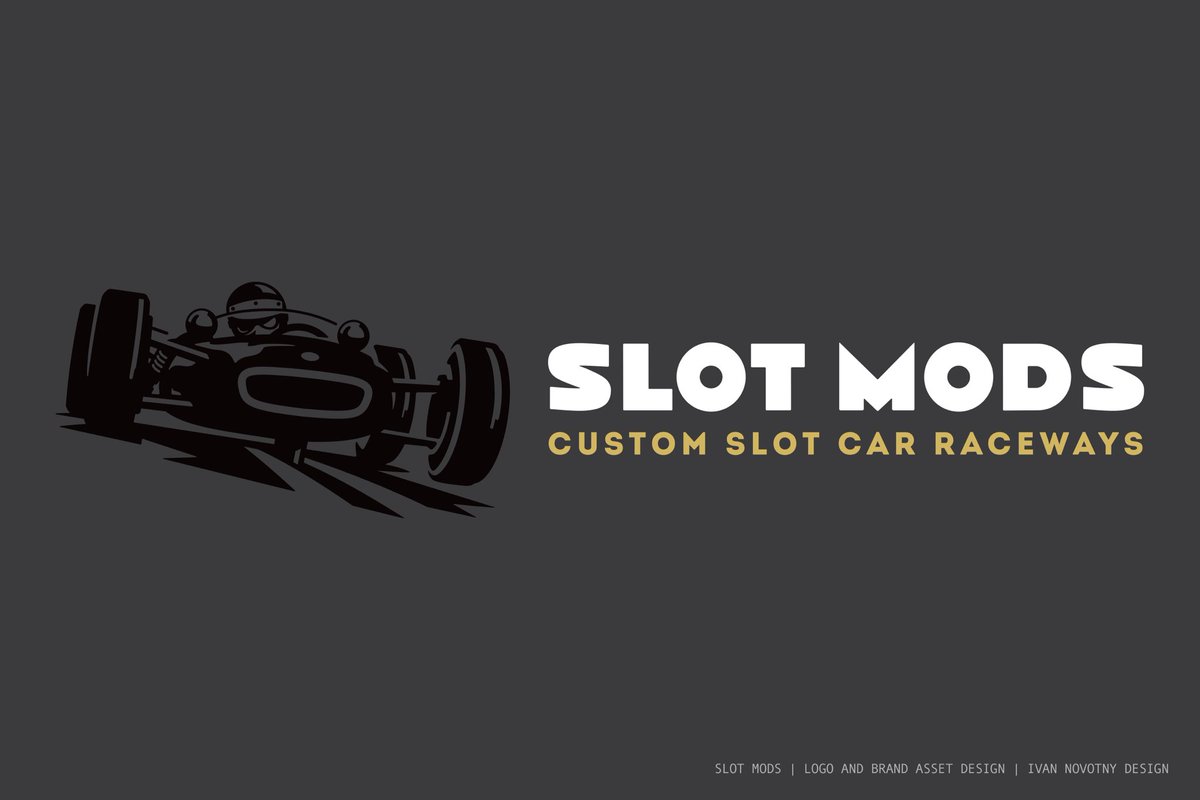 iNovotnyDesign's tweet photo. A new brand logo for Slot Mods, creators of the finest, bespoke, slot car raceways and dioramas in the world. 
—
Slot Mods founder, David Beattie, has partnered with Ivan Novotny Design to develop the new mark.
@SlotModsUSA 
#brandingdesign https://t.co/lg2oZ7Xeqr