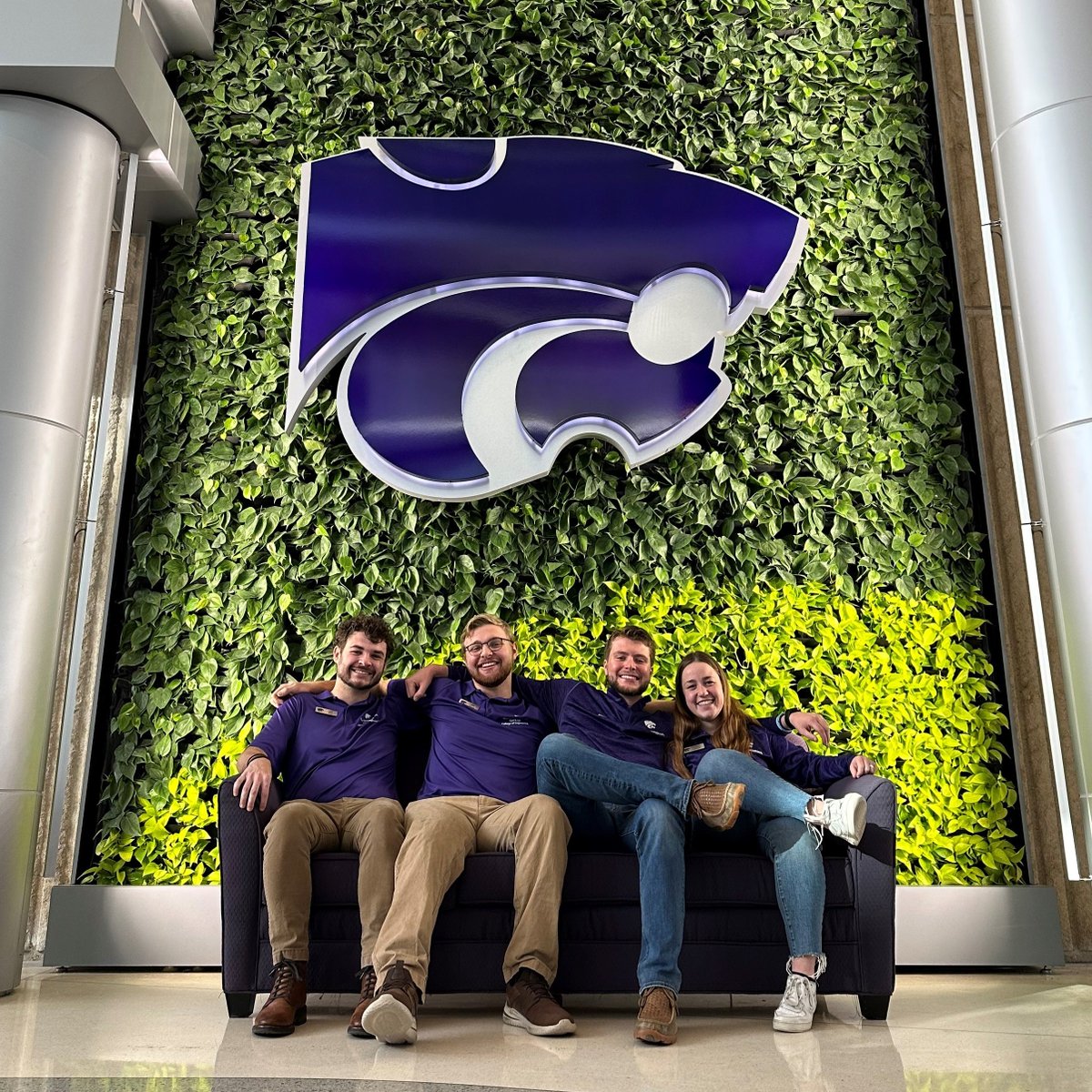 KState_Students's tweet photo. Who wouldn't want to hang with @CoachJTang??

The purple couch is headed to the Engineering building from 10:30-11:30 this morning! Get your questions ready! https://t.co/ekRu8gsr7N