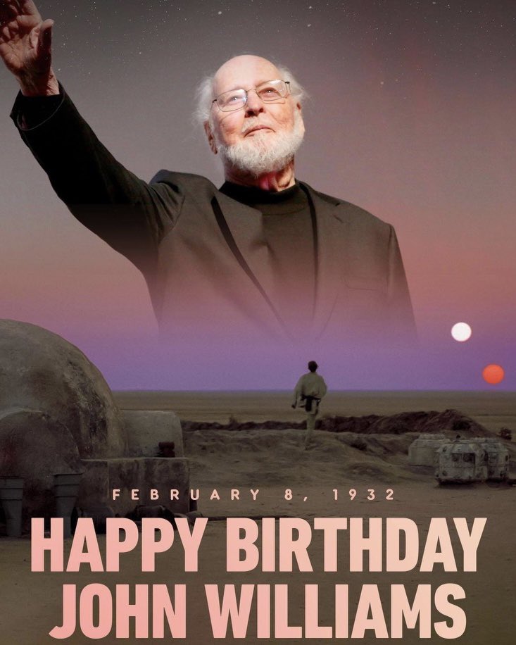 ForceDyadPod's tweet photo. A hearty #HappyBirthday to the legendary #JohnWilliams! The greatness of #StarWars is heavily reliant on the strength of its music, &amp; he's undoubtedly one of the 🐐! Thanks for creating such wonderful music &amp; bringing life to our galaxy! MTFBWY! #happybirthdayjohnwilliams https://t.co/1Vk1vL4g8g