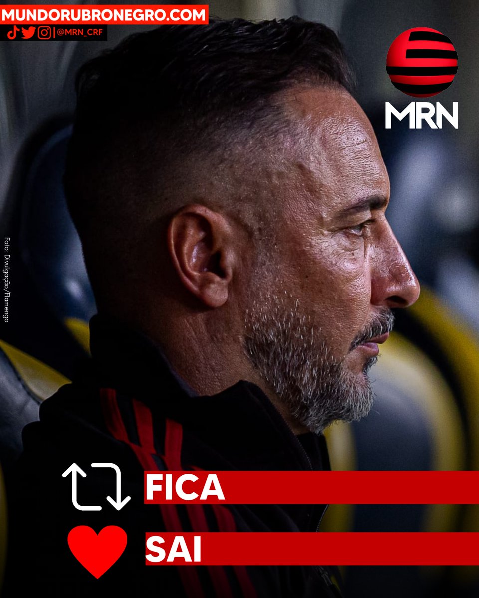 sitejornaldofla's tweet photo. Vice na Supercopa e eliminado no Mundial de Clubes, Vitor Pereira já encara a primeira crise como técnico do Flamengo.

O português continua no Fla, ou não tem mais clima para o treinador na Gávea? 🤔 https://t.co/zEwdXMSV12