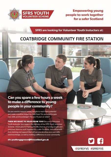 We're looking for a Volunteer Youth Instructor for our Youth Volunteer Scheme, Coatbridge.
This role is a great chance to provide support, guidance, encouragement and advice to young people in Lanarkshire.
Closing Date 21st Feb.

Info/Apply➡️
myjobscotland.gov.uk/emergency-serv…