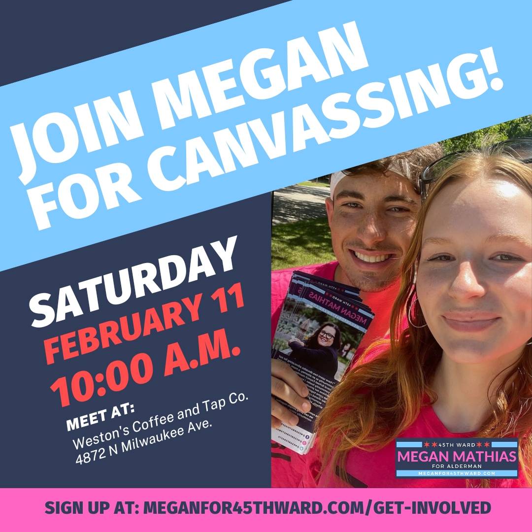 meganfor45th's tweet photo. The countdown is on! ⏳Three more Saturdays until Election Day! Come canvass with us!
DM us for more info or go to https://t.co/aFSc7NHVKz
#MM45 #Canvassing #Chicago45thWard #Chicago45thWardAlderman #MeganMathias #Meganfor45thWard https://t.co/iGT7QPub1J