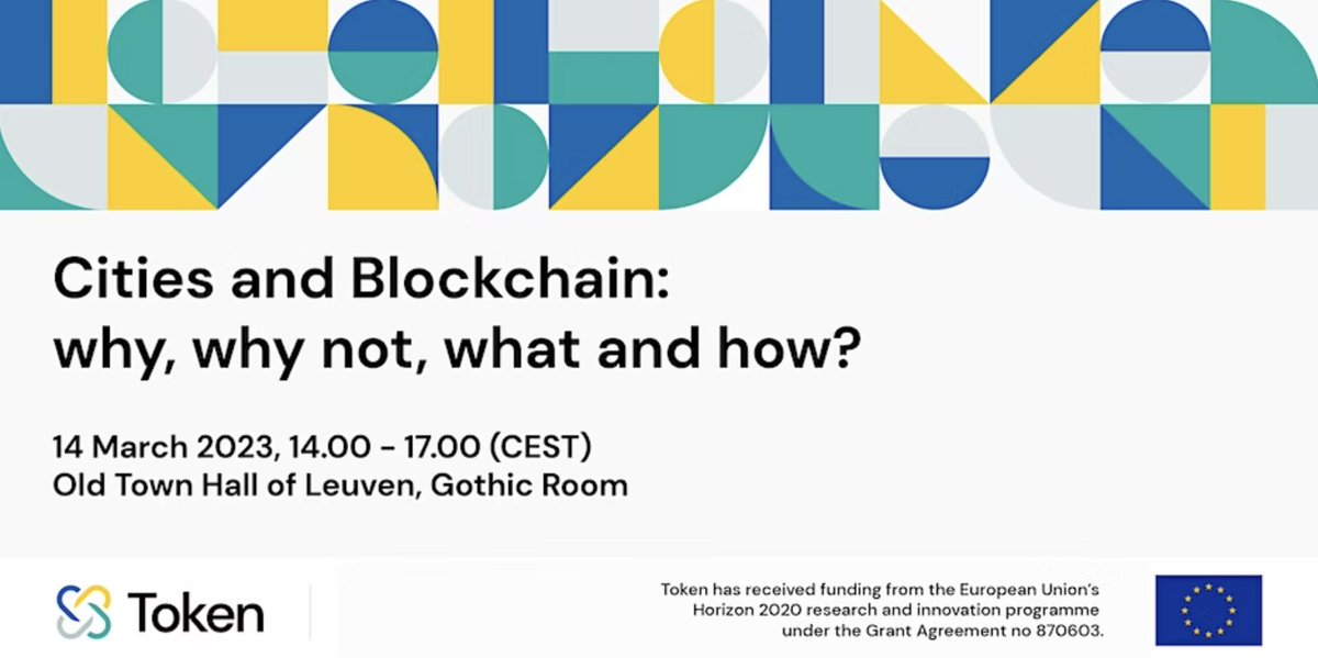 ✨Welcome to the final event of the 3-year <a href="/TOKEN_EU/">TOKEN</a>  Project ✨

During the event we will explore the future of public services through blockchain &amp; real-life smart city use cases. 

Register: 
eventbrite.fi/e/public-servi…

#DLT #SmartCities #TOKENProject