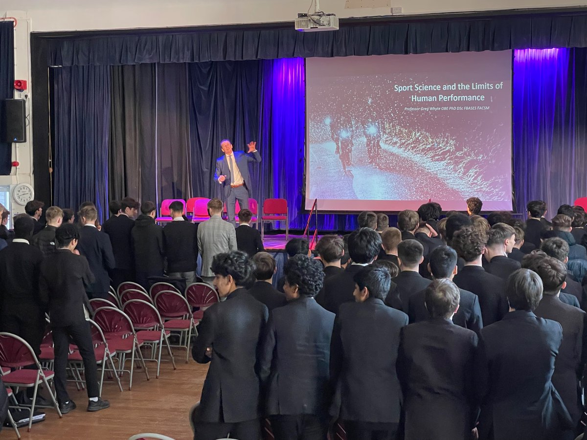 JHGSHW's tweet image. JHGS welcomes -  @gpwhyte Professor Greg Whyte OBE, Sports Scientist and Olympian
Greg is known as a physical activity guru. He is also a world-renowned sports scientist and a Professor in Applied Sport &amp;amp; Exercise Science.