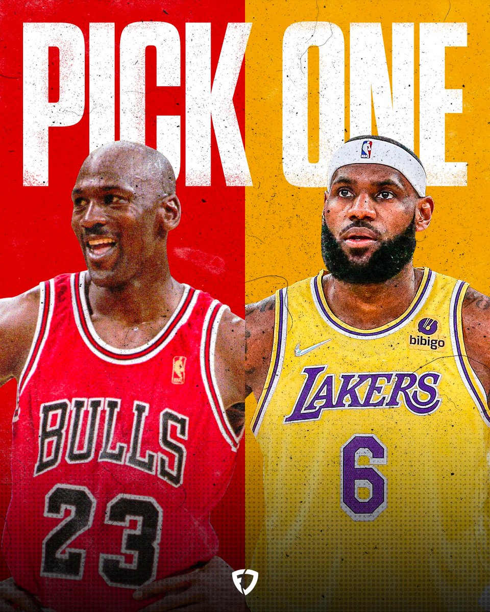 FanDuel's tweet image. Let&apos;s settle this. Who is the GOAT? 

RT: MJ
Like: LeBron