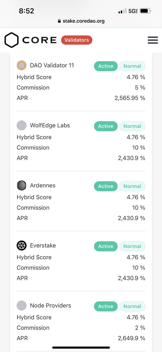 BenX_HQ's tweet photo. Staking apr for $core is insane right now https://t.co/lbMpgwOWbD