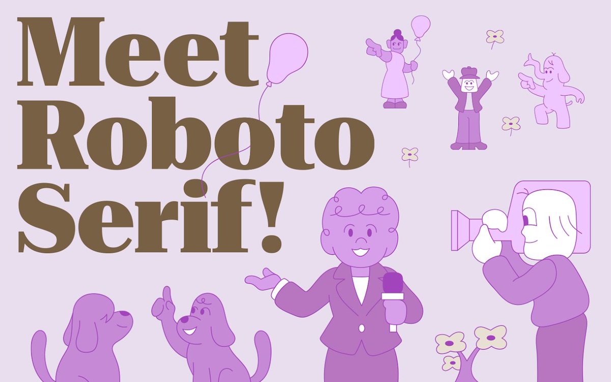 Check out the lovely new website for the new Roboto Serif variable font: fonts.withgoogle.com/roboto-serif