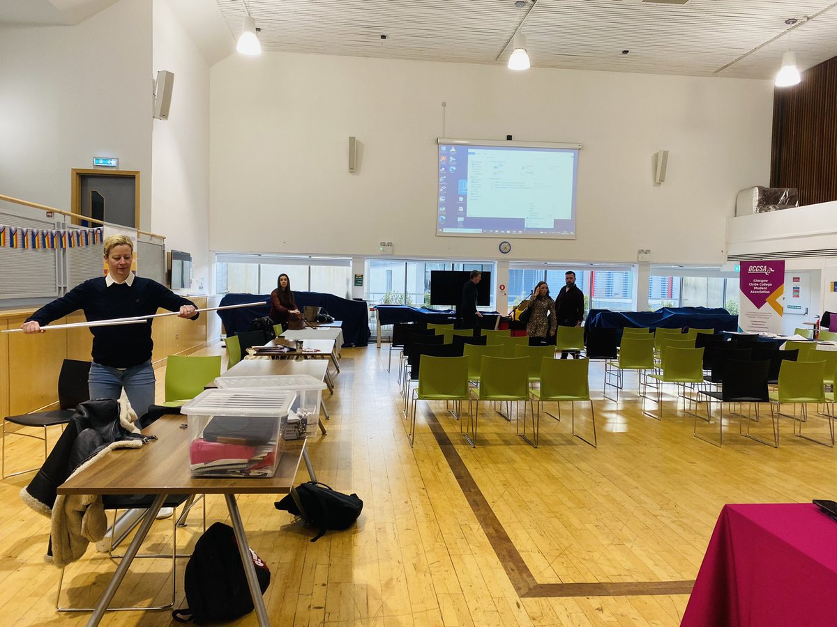 ResilienceLear1's tweet photo. All set up and ready to head off to the first presentation of the day! #KeepThePromise #KeepThePromiseGCC @Glasgow_Clyde @ThePromiseScot https://t.co/sMr81wBbHA