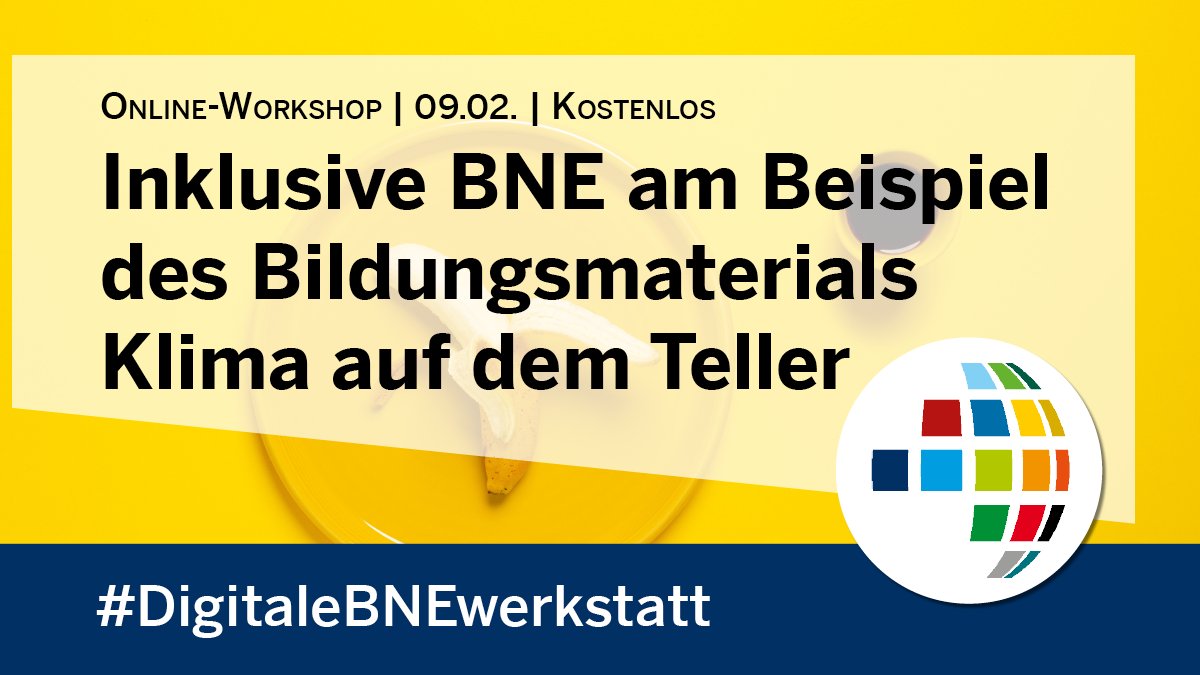 #DigitaleBNEwerkstatt Wie funktioniert #inklusive #BNE - Bildung für nachhaltige Entwicklung? Das erklärt <a href="/bezev_eV/">bezev e.V.</a> in dem kostenlosen Online-Workshop am Beispiel des Bildungsmaterials "Klima auf dem Teller" - machen Sie mit! <a href="/UmweltNRW/">Umweltministerium</a> <a href="/sw_projekte/">WerkStadt Inklusion</a> 
👉 bne.nrw/nrw/gemeinsam/…