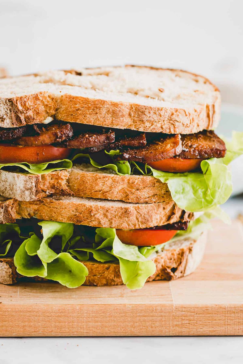 schmoozequeen's tweet photo. #Vegan Cruelty-Free Tofu Bacun 
#Plantbased #Bacon #Porkless #Meatfree #Meatless #TofuBacon #BLT 
https://t.co/0G63prURL5 https://t.co/xZdpgNrrY9