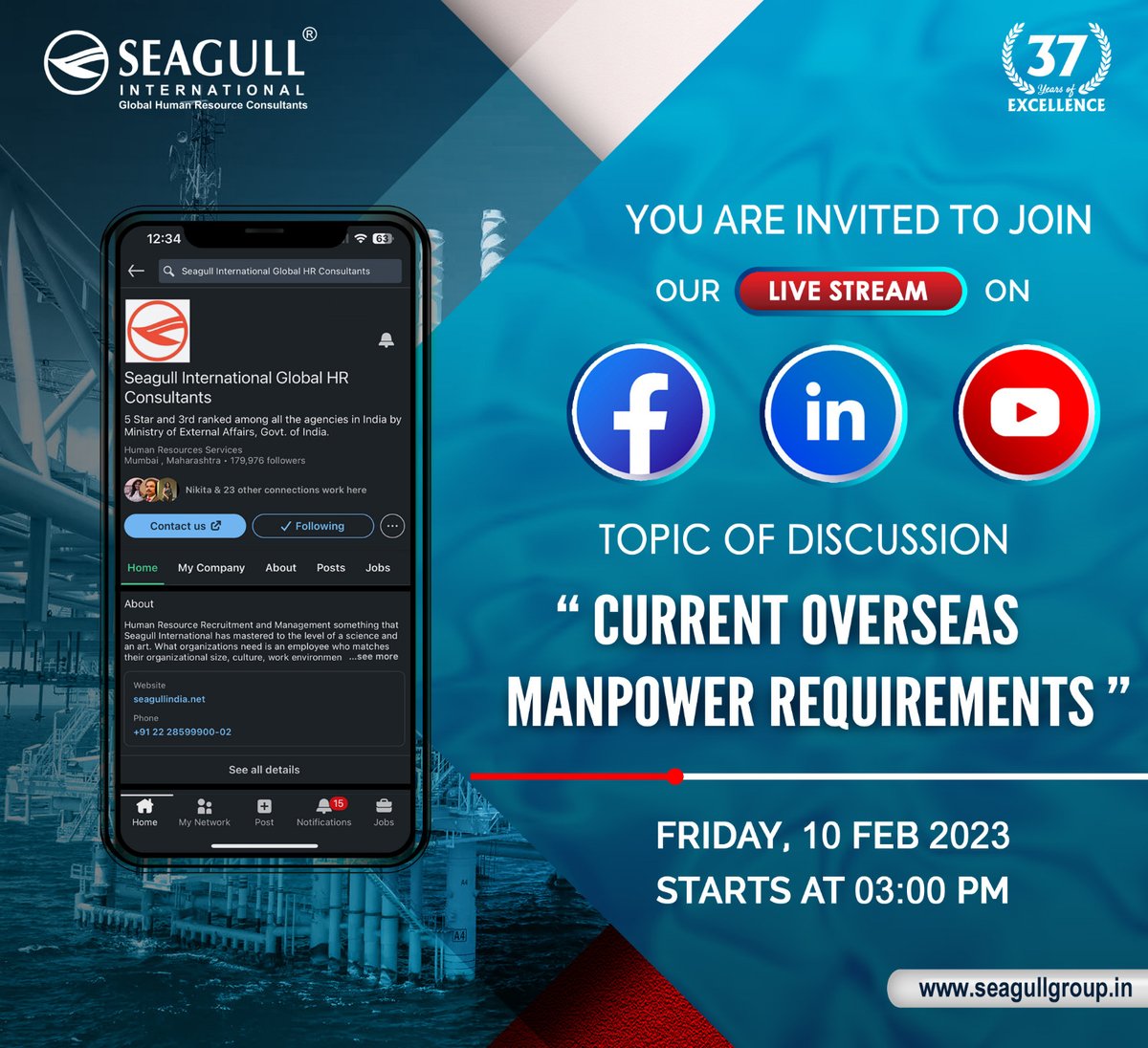 hrd1_seagull's tweet photo. Come join us for a Live Session on our Facebook, LinkedIn & YouTube.
Block your calendar on February 10th, 2023 @3 Pm.
.
.
.
#seagullinternational #seagull #livesession #facebook #linkedin #youtube #currentopenings #requirements #jobopening #opportunities https://t.co/E2mHZg1lNZ