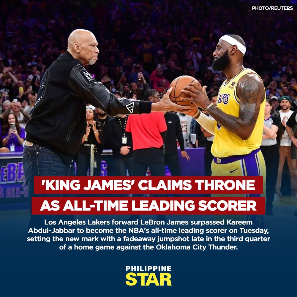 The Philippine Star on Twitter "'King James', who entered the game