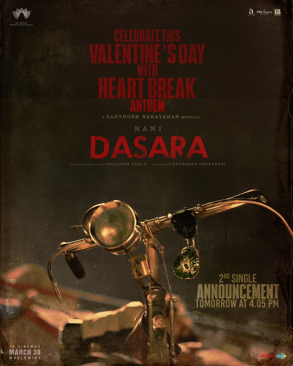 NameisNani's tweet photo. Every year we celebrate ‘love’ on Valentine’s Day.

But what about ‘Heart Break’ ? 💔

#DASARA #DasaraSecondSingle https://t.co/tDNdlFGMbx