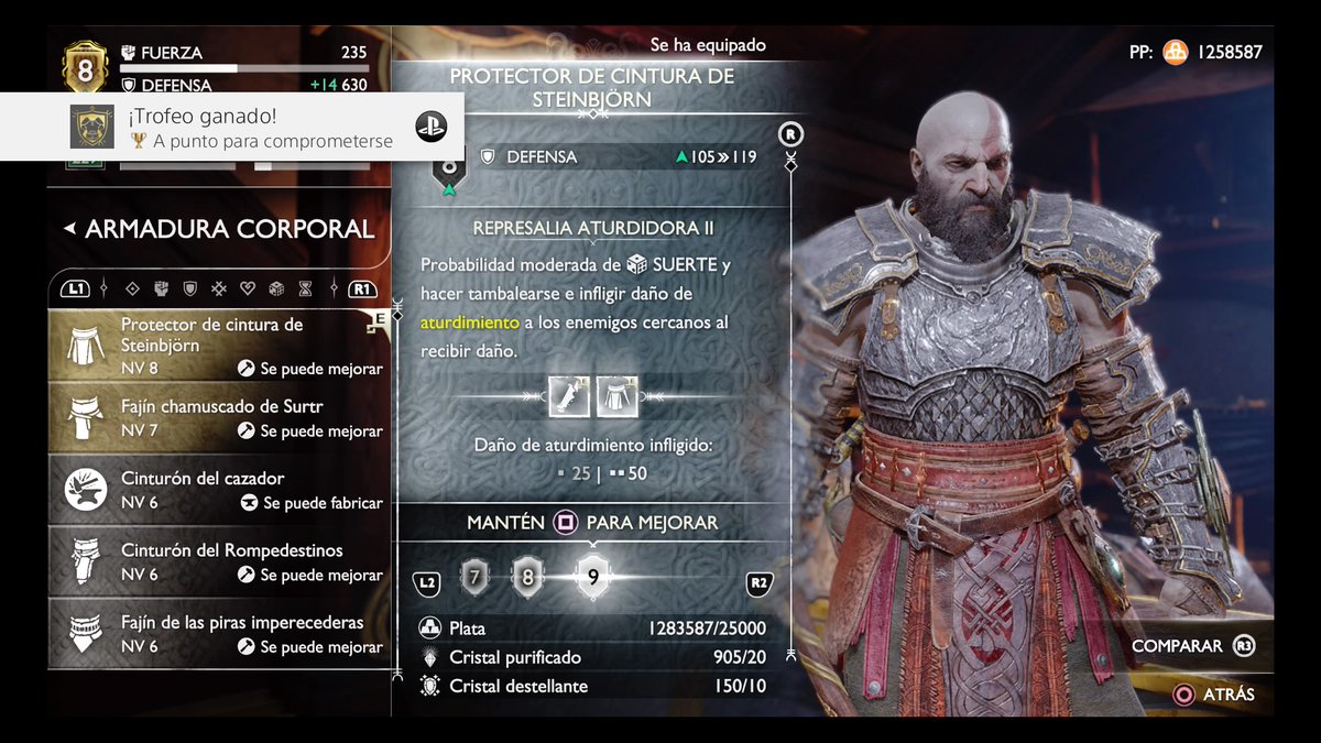 romero_letran's tweet photo. God of War Ragnarök
A punto para comprometerse (Oro)
Mejora por completo un conjunto de armadura #PS4share https://t.co/v56ChUtxu8