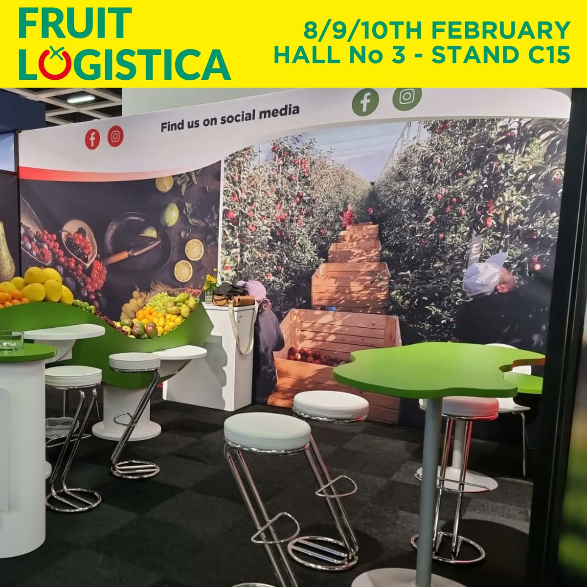 Our Fruit Logistica Stand is now OPEN! Don't forget to come and say hello! We cant wait to see you all in Hall 3 Stand C15.

#fruitlogistica2023 #fruitlogistica #berlin #germany #fruit #fruits #freshproduce #messeberlin #networking #tradeshow #international #veg #vegetables