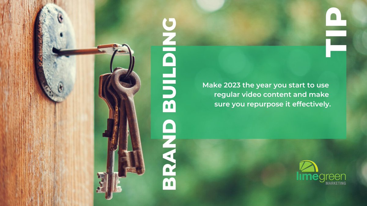 #Brandbuilding tip:

Make 2023 the year you start to use regular #videocontent and make sure you repurpose it effectively.

#videomarketing #brandstrategy #brandidentity