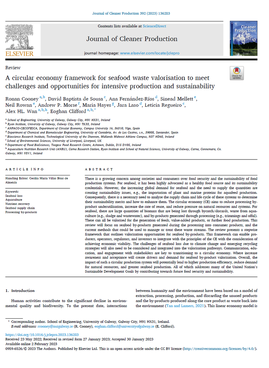 🆕Scientific publication of NEPTUNUS project <a href="/AtlanticArea/">Interreg Atlantic Area</a> 

♾ A circular economy framework for seafood waste valorisation to meet challenges and opportunities for intensive production and sustainability

📲 Check this and other publications neptunus-project.eu/documents/