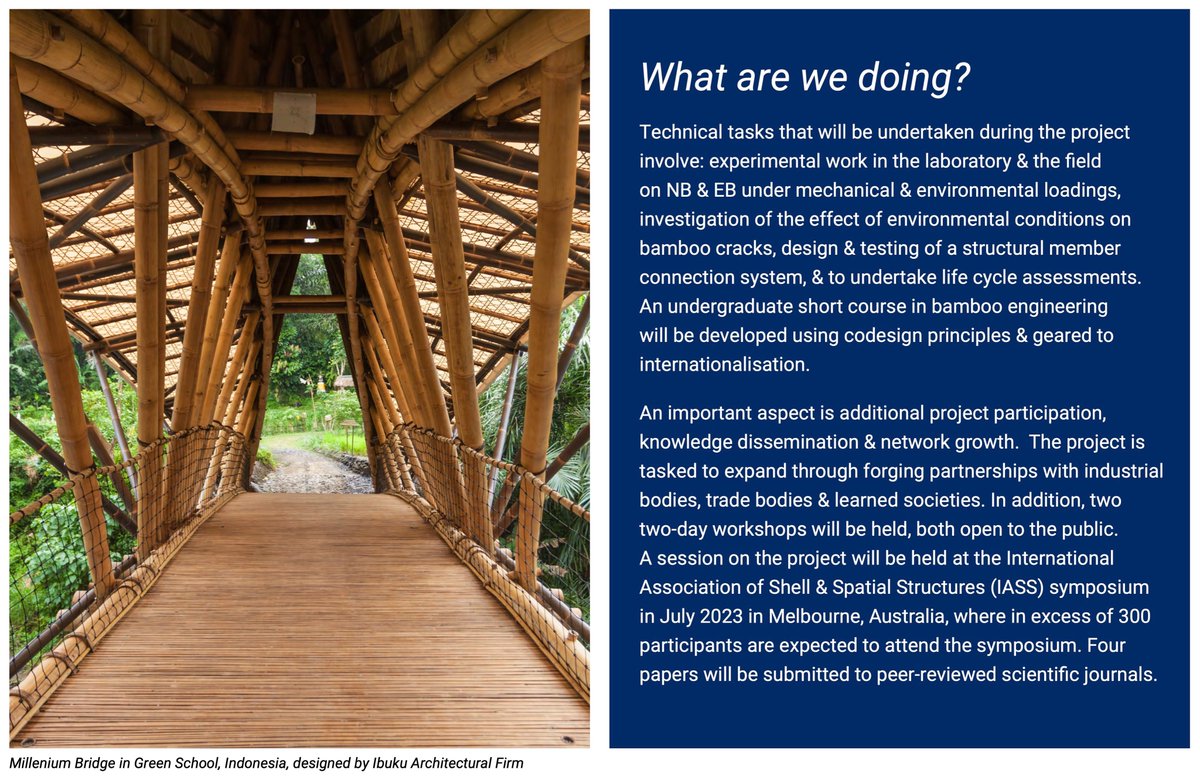structures2021's tweet photo. 4/4 Get in touch if you are curious about our UGPN project and you want to #collaborate. 
#bamboo #construction #engineering #architeture #design #sustainability #building #biobased #bio #research #company #innovation #workshop #event #conference #SpatialStructures https://t.co/5rXbG4DhEG