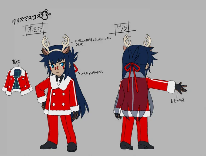 昨年末に公開したクリスマスイラストの設定画を預かっていたにも関わらず、公開が今に遅れたのは全部俺のせいです。罰としてさっきまでカイジュウのこと考えるの禁止令が出てました。でも、これをアップしたらまたカイジュウのこと考えてもいいってさ!#ARMEDFANTASIA#アームドファンタジア 