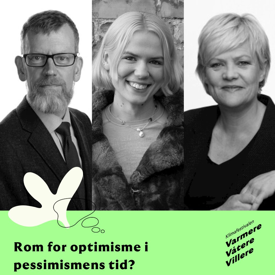 Varmere Våtere Villere (@varmerevatere) on Twitter photo Ventetiden er over: Er det grunn til optimisme i klimadebatten?🧐
<a href="/kjetilba/">Kjetil B. Alstadheim</a> politisk redaktør i <a href="/Aftenposten/">Aftenposten</a> ,
<a href="/kristin_klima/">Kristin Halvorsen</a> direktør i <a href="/Cicero_klima/">CICERO - Center for International Climate Research</a> og
<a href="/GGylver/">Gina Gylver</a> leder i @NaturogUngdom tar samtalen!
➡️ tinyurl.com/58yf9dp7 Ventetiden er over: Er det grunn til optimisme i klimadebatten?🧐
<a href="/kjetilba/">Kjetil B. Alstadheim</a> politisk redaktør i <a href="/Aftenposten/">Aftenposten</a> ,
<a href="/kristin_klima/">Kristin Halvorsen</a> direktør i <a href="/Cicero_klima/">CICERO - Center for International Climate Research</a> og
<a href="/GGylver/">Gina Gylver</a> leder i @NaturogUngdom tar samtalen!
➡️ tinyurl.com/58yf9dp7