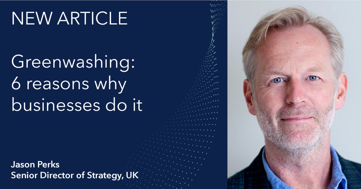 🔔 With our climate in imminent peril, biodiversity in meltdown and inequality leading to rising tensions, the need to trust what businesses say is more important than ever.
🌍 Jason Perks discusses the reasons why businesses greenwash in this new article dnv.social/greenwashing