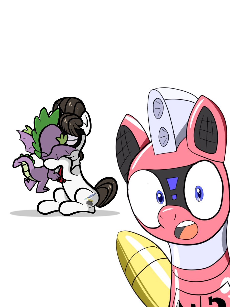 Pony4K's tweet photo. "An overworked and underappreciated canterlot mare has snapped and kissed Spike in public, refusing to let go..."
So wrong!➡️#ravenspike #mlpfim⬅️It's unnatural!
https://t.co/oJ6jdVe5e1 https://t.co/UFeccxZaSC