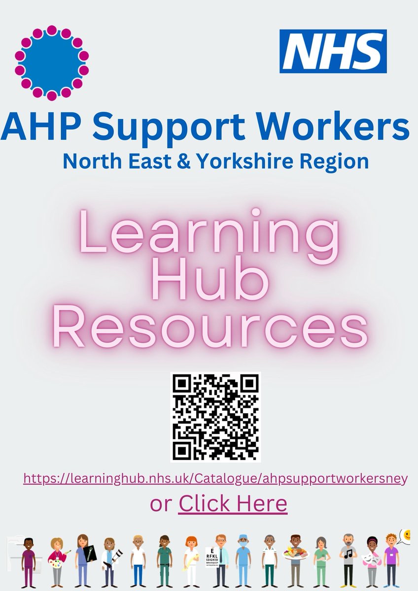 📣AHP Support Workers, North East and Yorkshire  - resource platform. Just sign up and you have free access to webinar recordings, links and resources learninghub.nhs.uk/Catalogue/ahps… 
@SYB_ICS_AHPs @NENCAHPFaculty @WY_AHPFaculty @hnyahpfaculty #AHPSupportWorkers