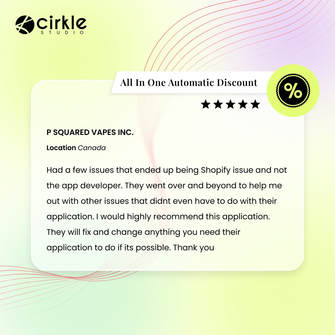 cirklestudio's tweet image. We're getting closer to complete 200 reviews on our All In One Automatic Discount app for Shopify 🎉

(190 Reviews)

#ShopifyApp #Reviews #AutomaticDiscount #CirkleStudio