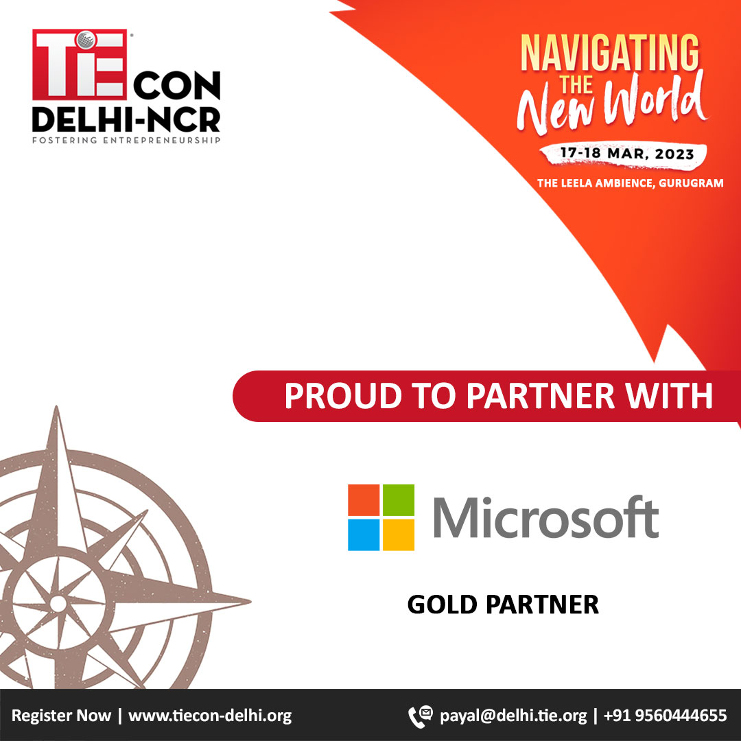 We are excited to welcome Microsoft as a Gold Partner for #TiEconDelhi2023. 
#TiEconDelhi2023 equips you with the Toolkit for Entrepreneurial Success.
Register now at 25% Discount on Ticket Prices &amp; Privilege Pass- hub.tie.org/e/tiecon-delhi… | Mar - 17, 18