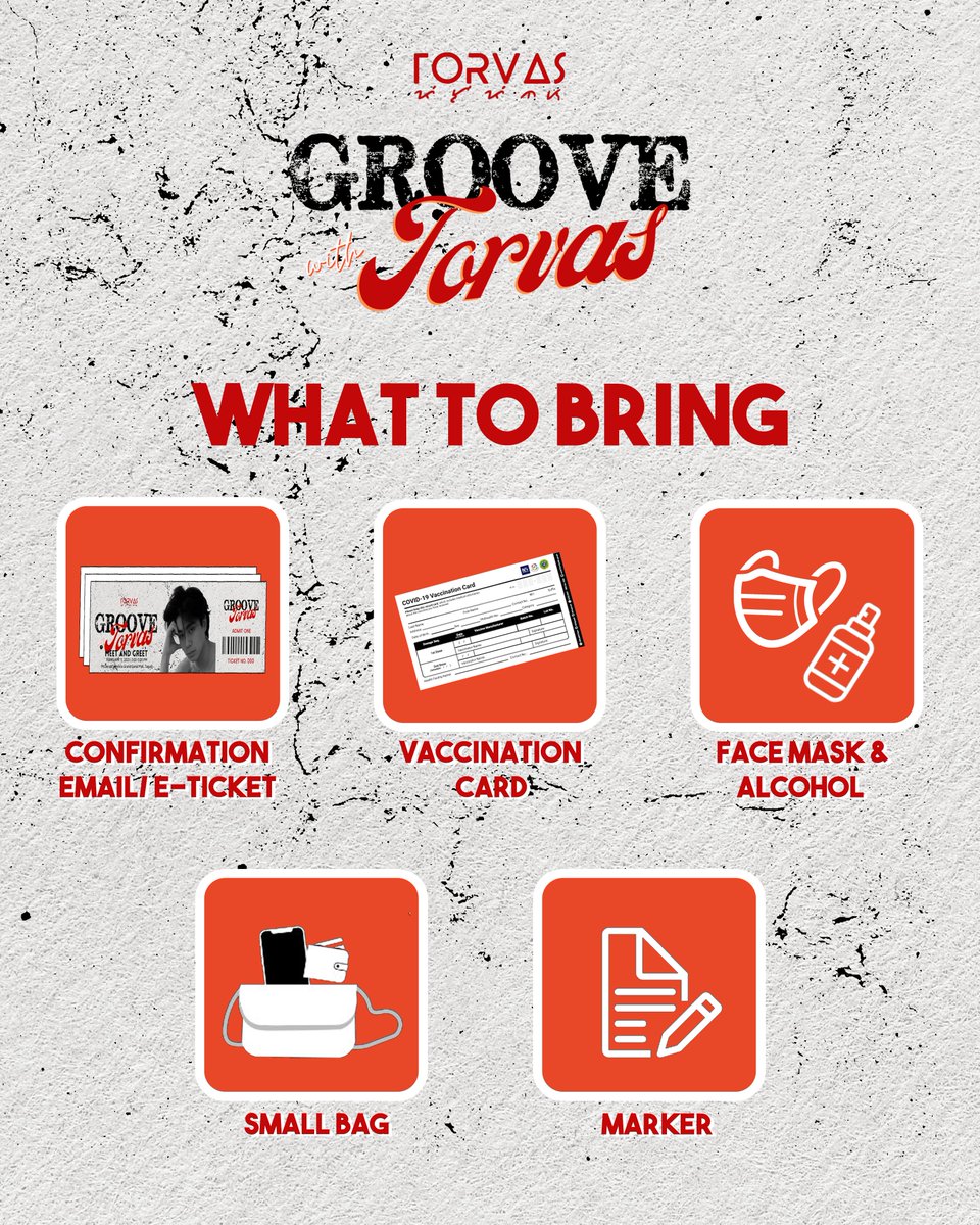 torvasph's tweet photo. Are you ready to #GroovewithTorvas? Check out the list of things to bring on Saturday! https://t.co/JgONEzSiHr
