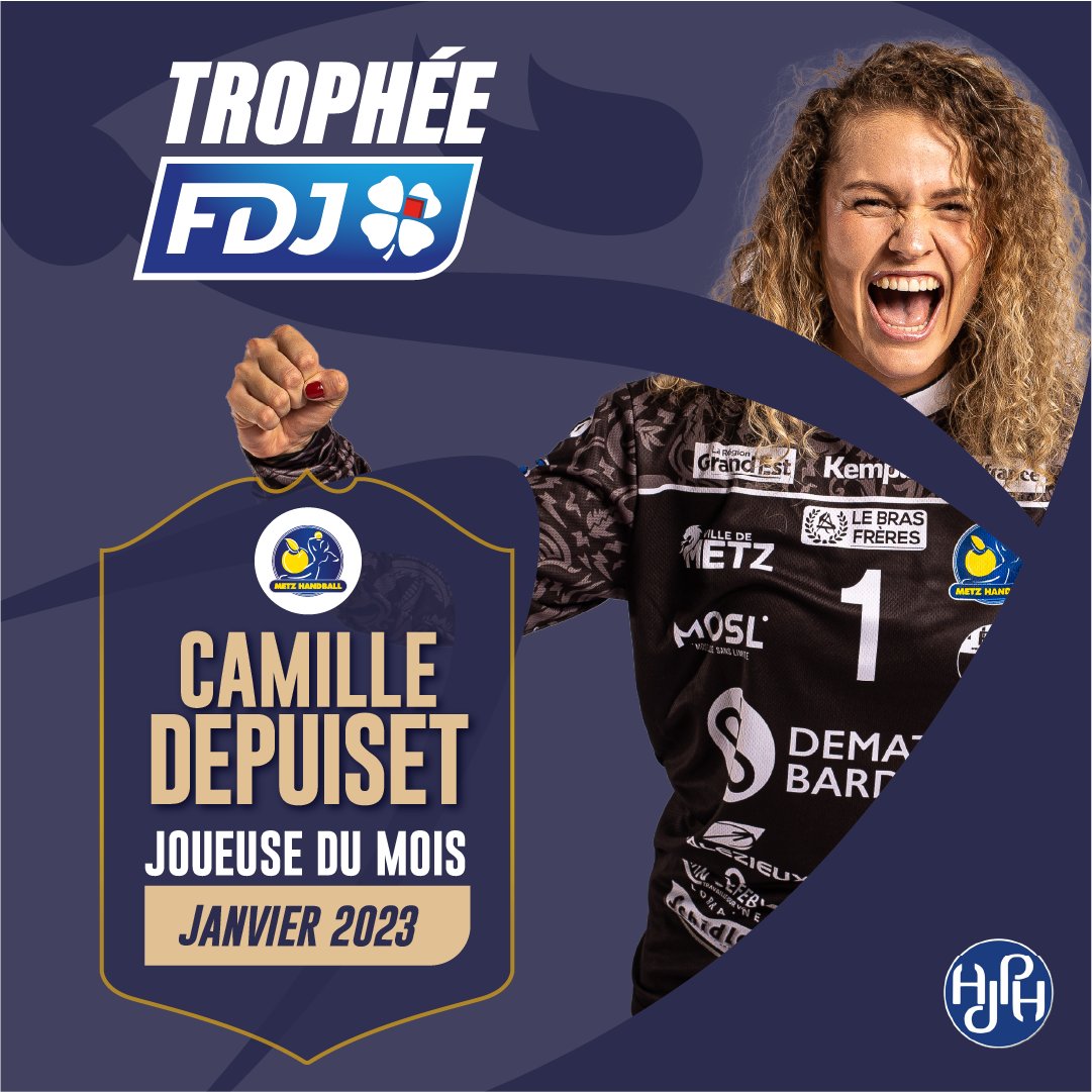 LFH_Officiel's tweet photo. 💫 Pour la deuxième fois cette saison, @camille_dpst remporte le Trophée @FDJsport de la meilleure joueuse du mois !
🔗 https://t.co/RBjgfOaXy9
🤝 @AJPHandball
#inspirante
#TropheeFDJ https://t.co/NCQH18rY6m
