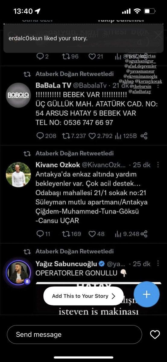 Hadi Antakya No:21 koşun kurban olayım koşun 😞😥😔
