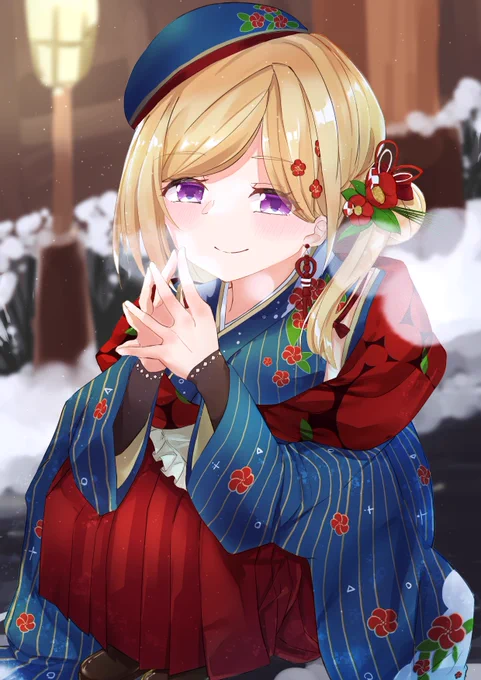 もう2月だけど正月アキロゼちゃん#アロ絵 