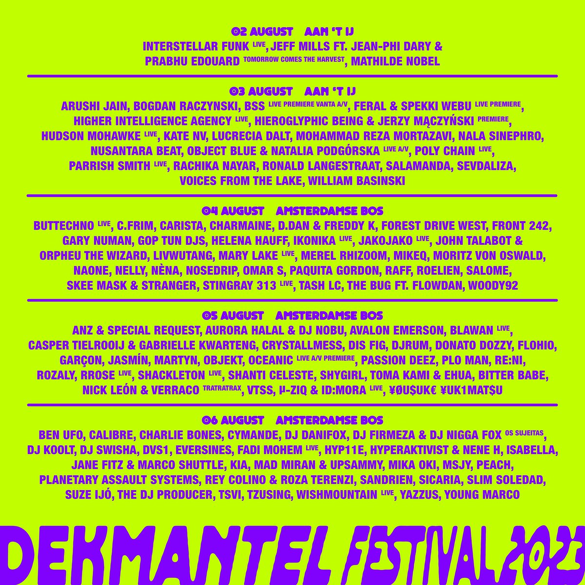 Dekmantel tweet media
