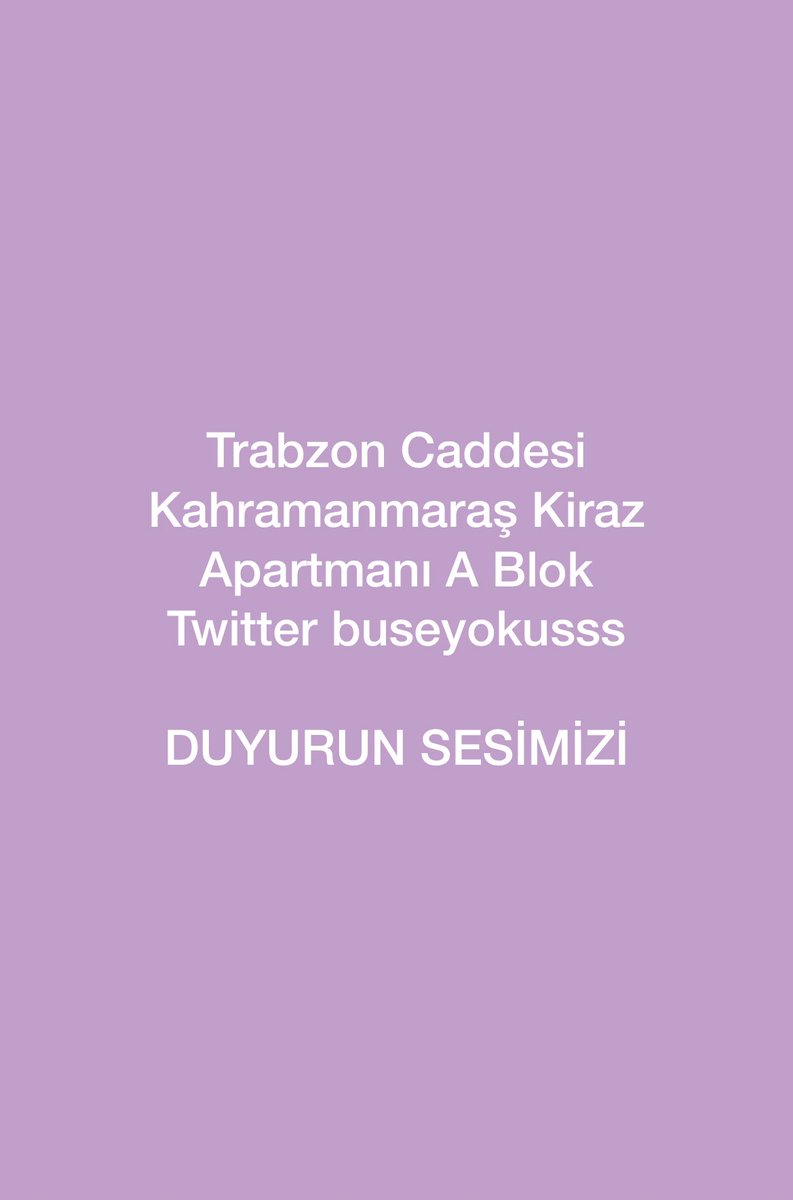 Bu adresten hala ses geliyor bilgisi var. Şu anda bölgede çok az ekip olduğu bilgisi var. Bu adrese ekip yönlendirmek için RT yapabilir misiniz?