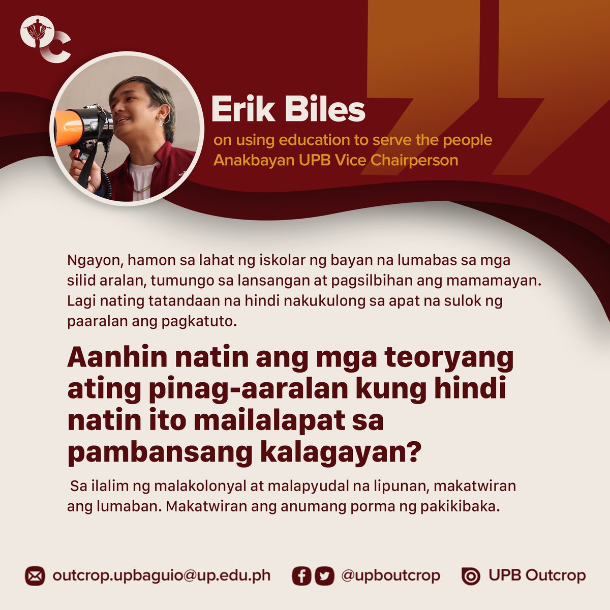 upboutcrop's tweet photo. The speakers also challenged the UPB students to stand firm against the continuous state-sponsored attacks.

#DoBetterUP
#ExpandStudentServices
#MoveTheSemUP
#DefendCordillera https://t.co/ppsZz7LOqA
