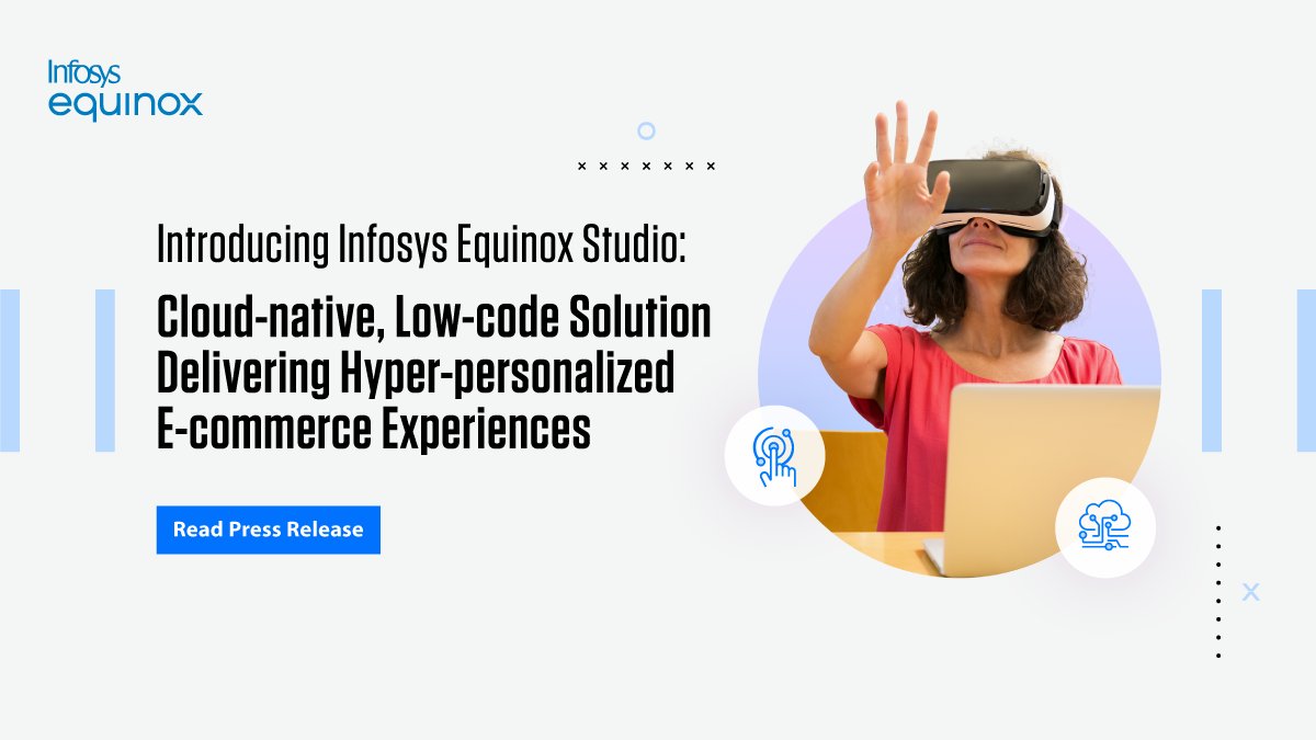 infosysequinox's tweet image. Deliver #hyperpersonalized experiences to your customers and unique customer journeys with Infosys Equinox Studio, a #cloudnative, #lowcode solution. Request a demo to learn how you can deliver best-of-breed #HumanCentricCommerce experiences! infy.com/3HI9URK
