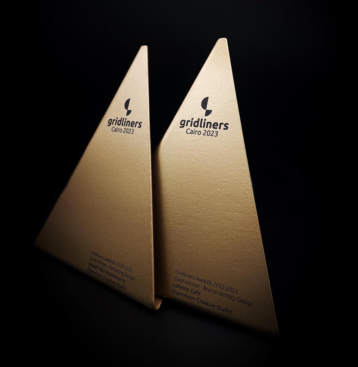 hgerashi's tweet photo. extremely proud to announce that 2 of our projects; Suwalif Tea & LaReine Cafe won the gold gridliners #awards of 2022 in the #packaging_design & #Branding categories. https://t.co/7H15r4lp3s