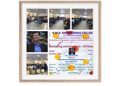 HodRmd's tweet photo. Dear Connections!
Happy to share that our department has organized a Guest Lecture on the topic Marketing and Research - A Primer on 8th February 2023. Lecture was delivered by Dr.Jayanth Jacob, Professor, Department of Management Studies, Anna University. https://t.co/wKM4YV3hsz