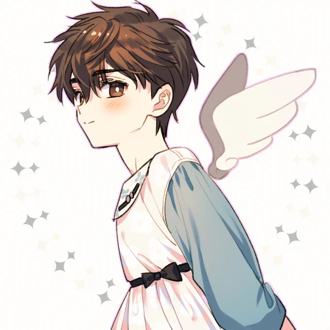 유현이는 아기천사다....(인형옷 보고 그림) 