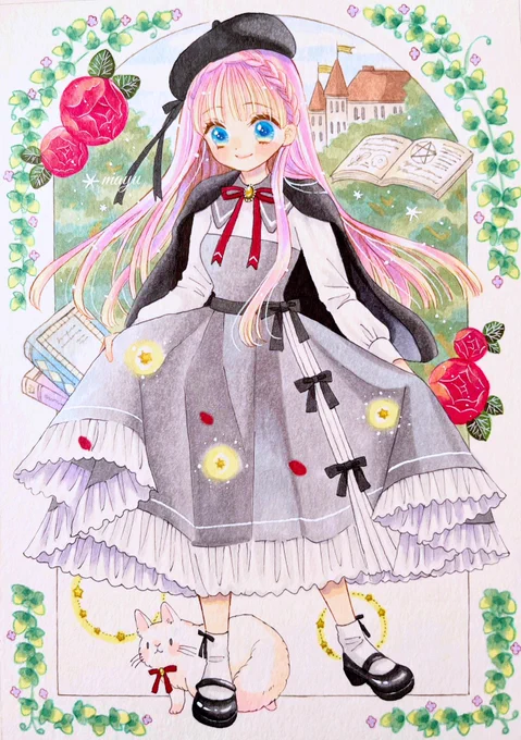 タグ企画 #一次創作絵師拡散フェス03 に参加させて頂きます。  フリルとリボンの似合う女の子を描いています